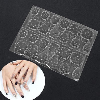 Gelee-Kleber-Nagelaufkleber zum Tragen von Nägeln, doppelseitig, stark klebend, wasserdicht, abnehmbar, nahtlos, transparent, Nagelpflaster