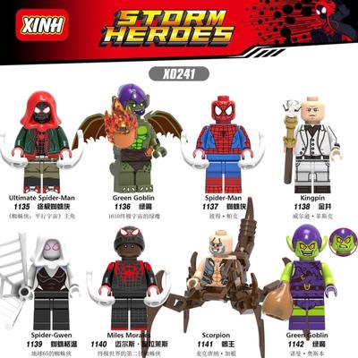 X0241 XH1136 Zielony Goblin Kompatybilny Z Minifigurkami Lego Avengers Kingpin Skorpion Człowiek-Pająk