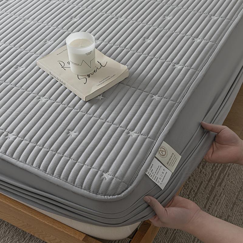 

Вышитый водонепроницаемый защитный чехол для матраса, приятный для кожи, прочный простынь на резинке, стеганый чехол для коврика 150/160/180/200/220 200x220x30cm