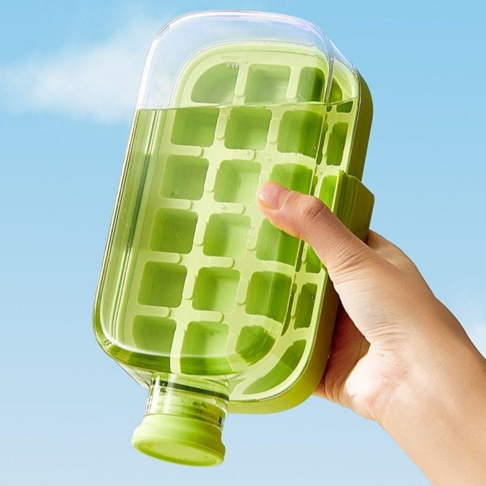 Press Type Ice Cube Mold No Touch Design Ice Make Bottle Cooling Cup Water Bottle  Summer