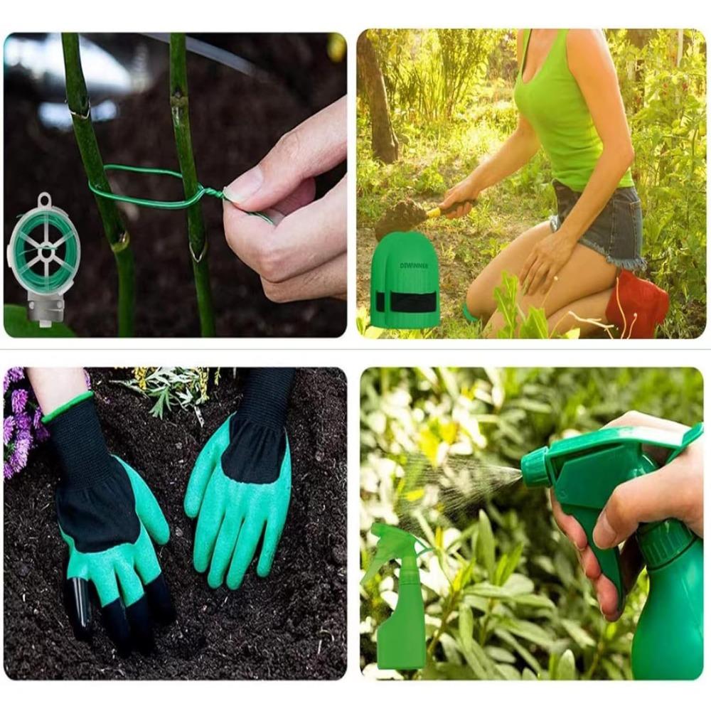 This 11-piece gardening tool set is ergonomically designed and comes with a tool bag.