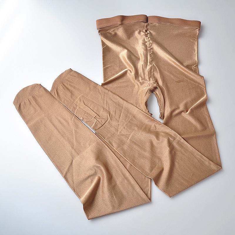 High Quality Footed Dance Shimmery Tights For Female Stage Bright Ballet Dance Tights Bodysuits For Women Toast Color Pantyhose