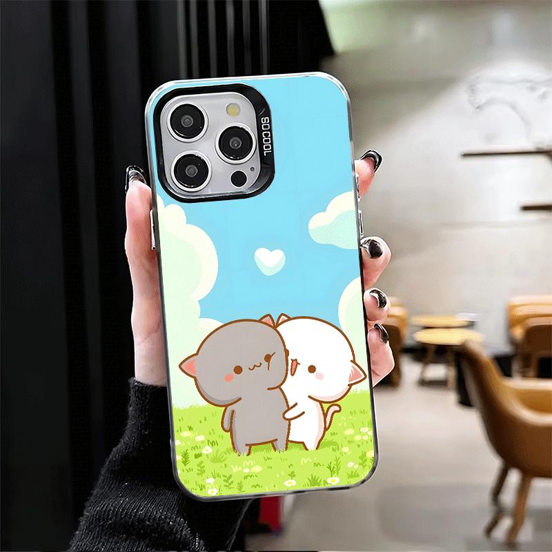 Cartoon Cute Peach Goma Shockproof Phone Case for iPhone 17 Air 16 16E 15 Pro Max 14 Plus 13 Mini 12 Back Cover Anti Fall Fundas