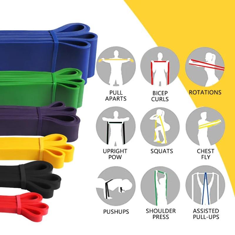 1PC Heavy Duty Latex Resistance Band Exercise Elastic Band For Sport Strength Pull Up Assist Band Workout Pilates Fitness Equipment