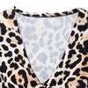 Women's Fashion Casual Spring Fall Leopard Print Long Sleeve V-Neck Blouses  Shirts