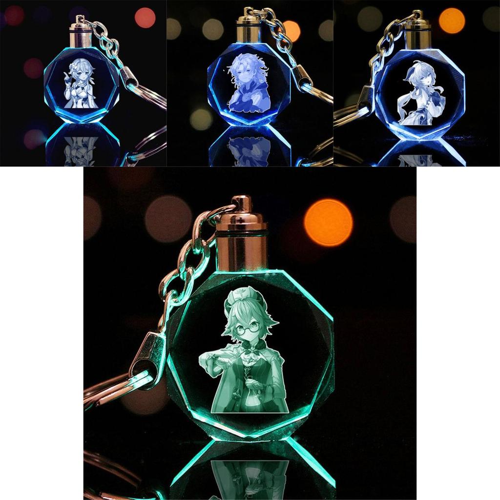 Beautifully Crafted Genshin Impact Keychain With Vibrant Led Lights For Enthusiasts