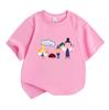 Kids Unisex 100% Cotton Crew Neck Short Sleeve T-Shirt, Cute Cartoon Fairy Dwarf Ladybug Printed Casual Soft Tee for Boys and Girls Daily Wear