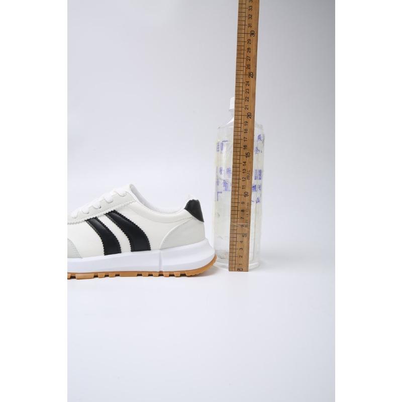 Women's Plus Size Round Toe Color Block Stripe Lace Up Casual Sneakers Autumn New Shoes