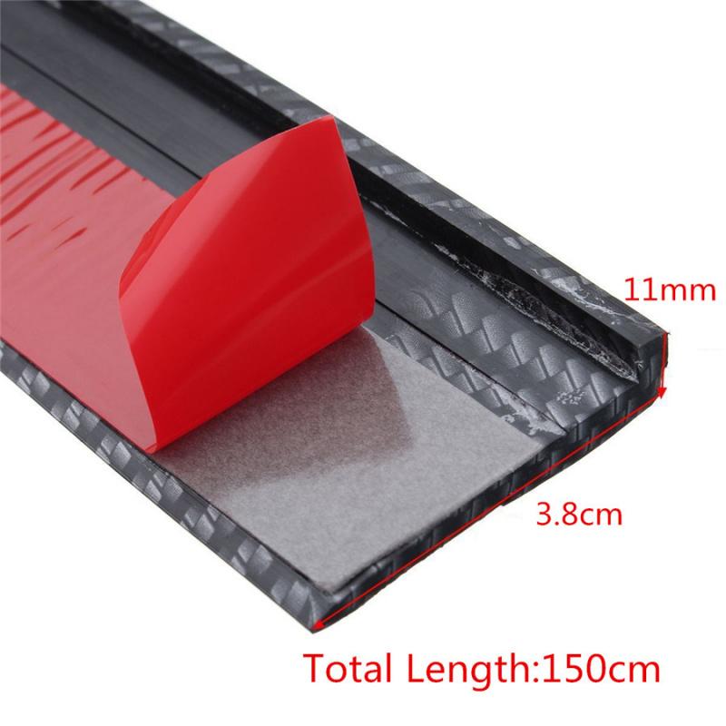 2X 15M Car Fender Flare Extension Wheel Eyebrow Moulding Protector Carbon Fiber