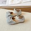 Girls Princess Sandals Spring Summer Closed Toe Soft Sole Crystal Butterfly Bow Rhinestones Comfortable