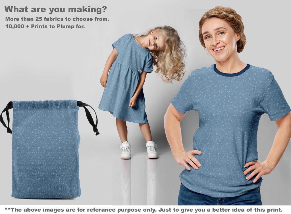 oneOone Cotton Flex Blue Fabric Celestial Sewing Material Print Fabric By The Yard 40 Inch