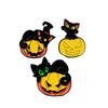 Creative Black Cat Halloween Brooch: Cute Cartoon Pumpkin Ornament for Clothing, Backpacks, and Accessories.