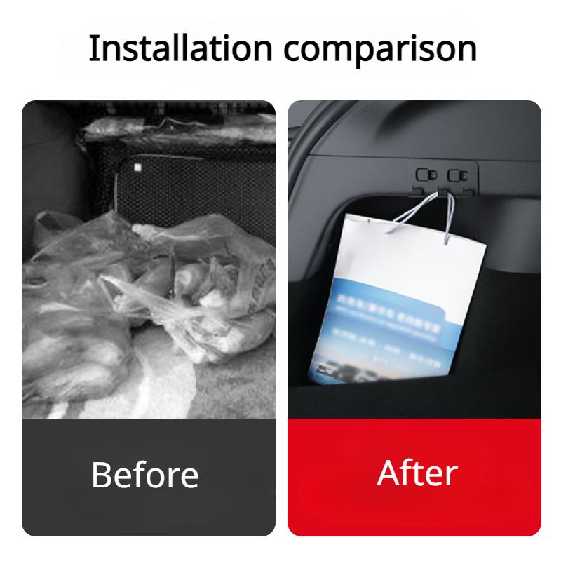 Rear Trunk Hook for Tesla Model Y 2021-2024 Trunk Button Buckle Hanging Storage Non Destructive Install Car Interior Accessories