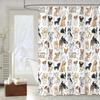 Cute Dog Shower Curtain for Kids Girls Boys Bathroom Decor, Funny Animals Puppy Dog Lovers Gift Bathtub Curtains Set, Vintage