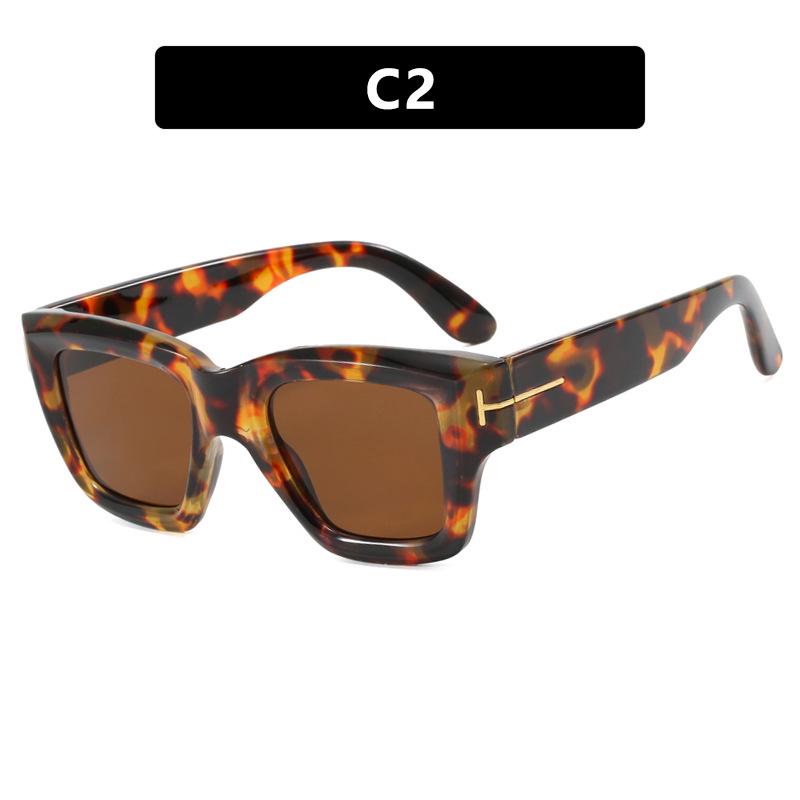 

Square T-Shaped Small Frame Sunglasses - 2024 European & American Street Style for Women Influencers As Shown