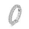 FEOBUR 2/3/4/5mm Full Moissanite Eternity Rings S925 Silver Plated 18k White Gold Diamond Wedding Band for Women Men Jewelry