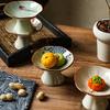 Retro Chinese Zen Ceramic High-Foot Dessert Plate