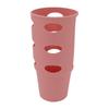 Ochranný návlek na kelímek Protiskluzový Celý obalený Odnímatelný Silikonový návlek na kelímek na vodu pro 30oz kelímky Růžový