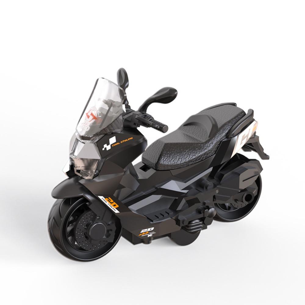 

Миниатюрная модель мотоцикла из цинкового сплава, инерционный мотоцикл, игрушка с оттягиванием назад, рождественские подарки чёрный