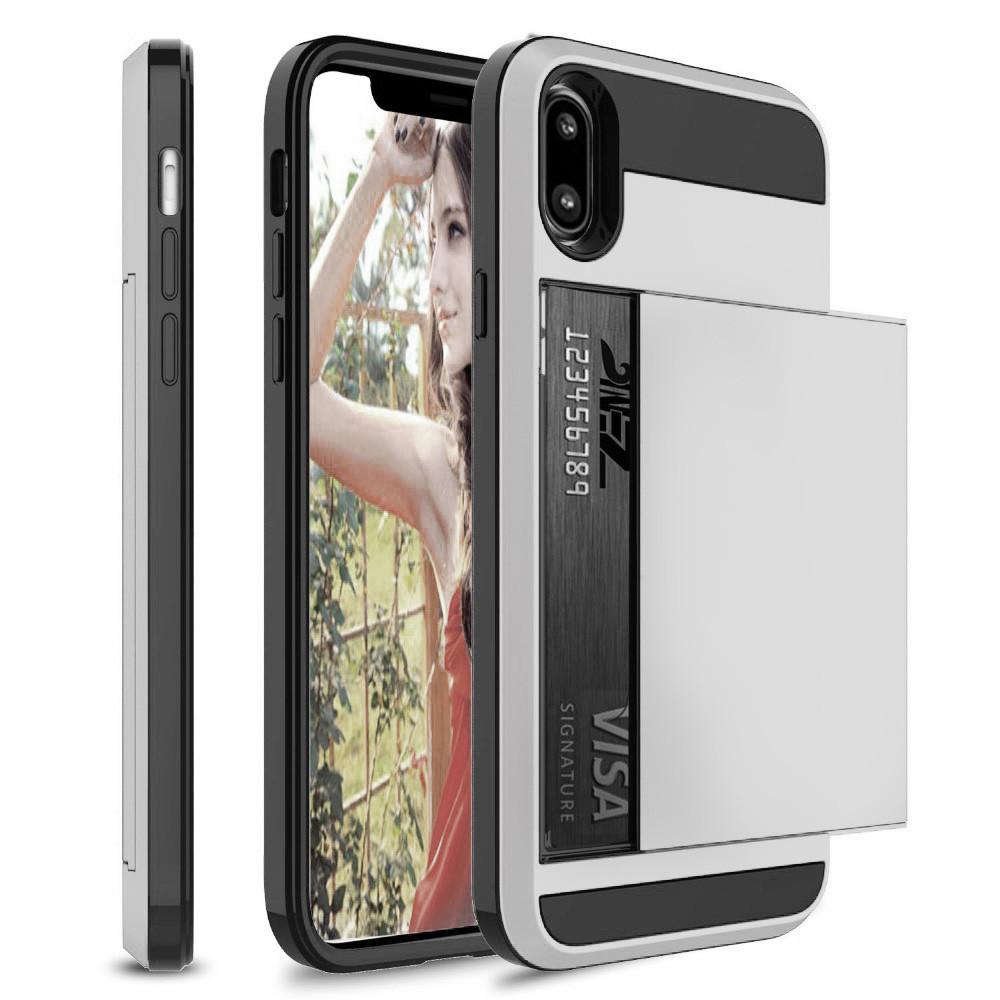 Hybrid-Rüstungs-Hülle für iPhone 14 13 Pro Max Brieftaschen-Hülle Kartenhalter Stoßfester Gummi-Stoßfänger Abdeckung für iPhone 14 Plus Hülle