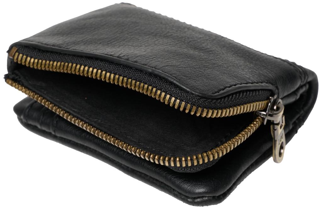 Lee Loose II Bifold Holds Electronic and with Cowhide Black Wallet, Compact, Coins, Cards, Money, Bills, Pocket-Stitched Leather, 320-2111,