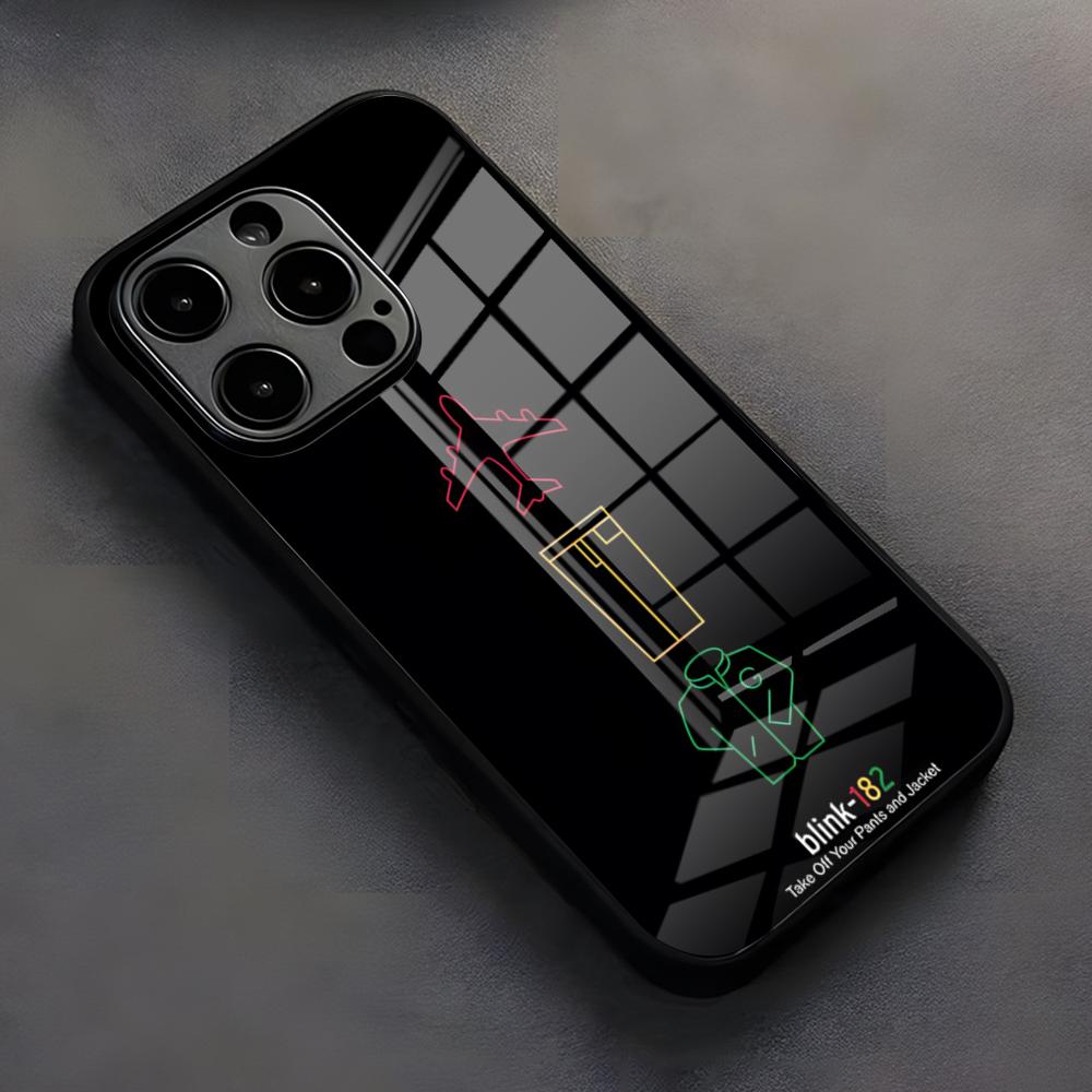 Blink-182band Phone Case For IPhone 17 Pro Max 16 15 14 Pro Max 13 11 X Xs Xr 8 7Plusglass Cover