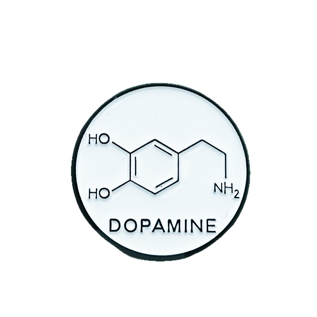 Custom Chemical Equation Round Brooch: Drip Oil Alloy Backpack Badge & Versatile Ornament