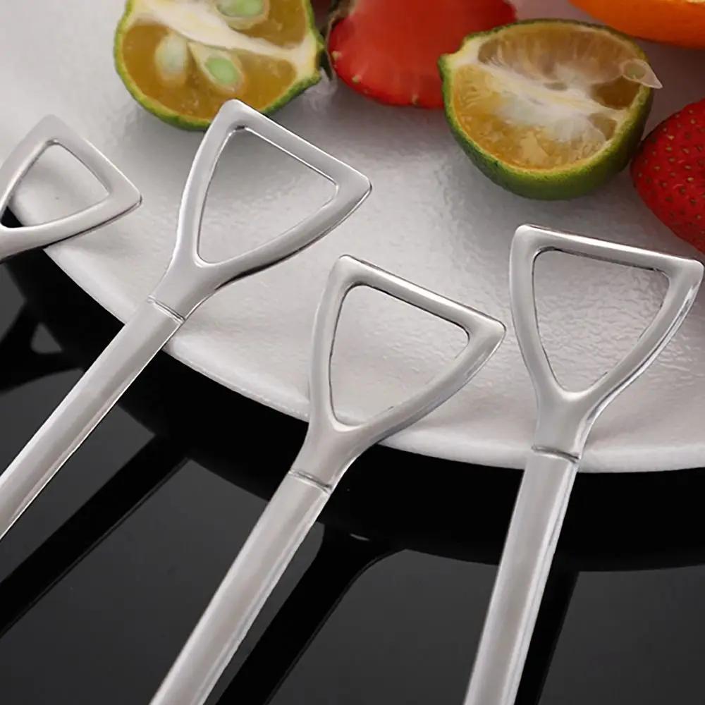 Creative Ice Cream Retro Shovel Long Handle Stainless Steel Dessert Spoon Watermelon Spoon Kitchen Tools