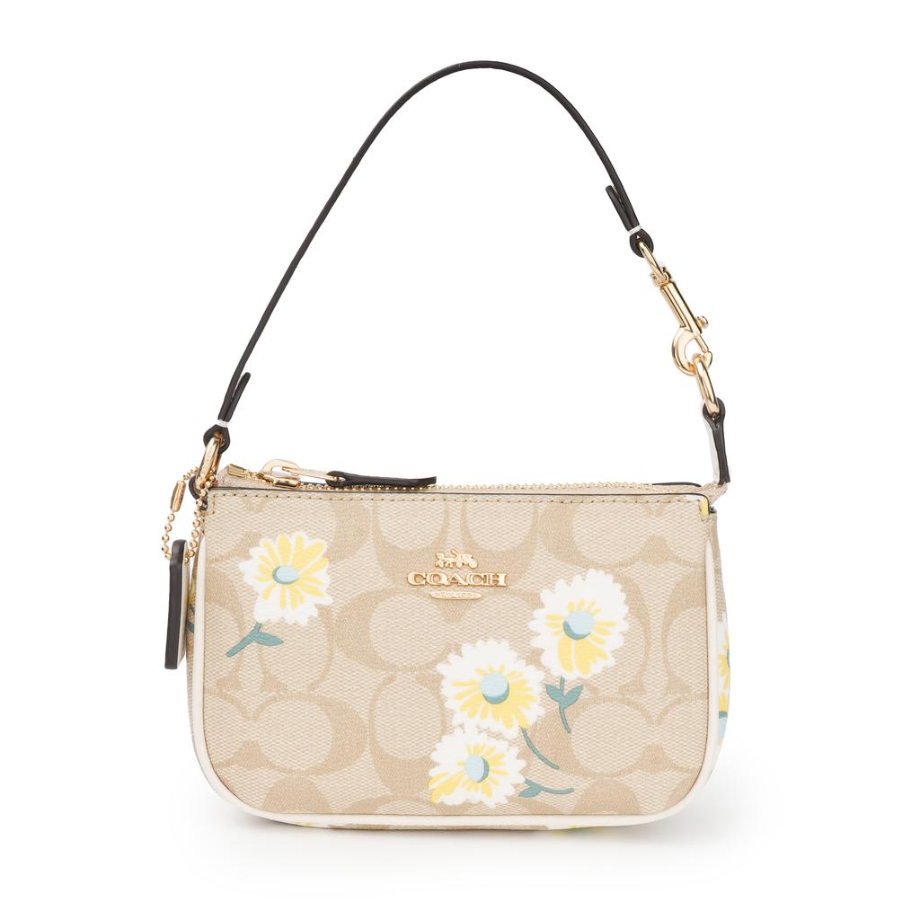 Coach Nolita 15 Mini Daisy Print Canvas Shoulder Bag Women Shoulder Bag Light-Khaki C3357-IMOTV