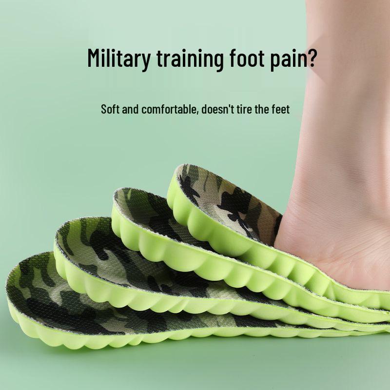 Military Training Insoles - Odor-Resistant, Breathable, Sweat-Absorbing, Shock-Absorbing for Long-Lasting Comfort in Men's & Women's Sports.