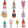 Champagne Whiskey Wine Bottle High Stem Glass Balloon for Parties and Celebrations