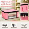 Non Woven Fabric Storage Bag Dustproof Moisture Proof Moving Packing Bag for Clothes Quilt Organizer Storage Box with Transparent Window and Handles