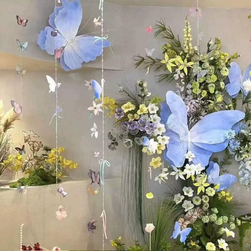 Große 3D Schmetterlingskunst für Hochzeitsdeko & Fotografie