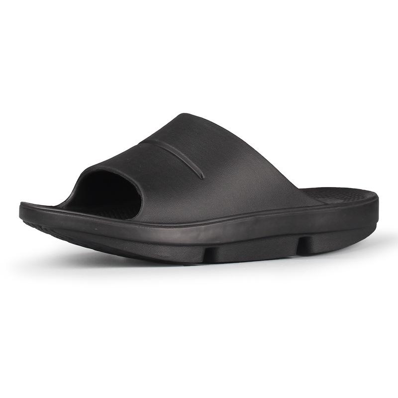 Dvoubarevné pánské letní nadměrné velikosti s podporou klenby, jednopáskové vnitřní pantofle - Velikost 47, Silná podrážka pro hotel nebo rehabilitaci.