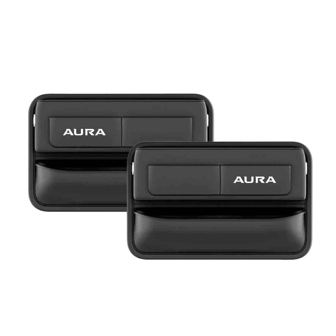 

Gap Storage Box with AURA Seat Side Compatible with All Aura Large Capacity Prevents Small Items from Car Convenient Item Seat Passenger Logo Set of 2 чёрный
