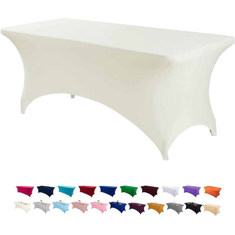 Stretch Spandex Table Cover for Rectangular Tables, Elastic Fitted Tablecloth, Wrinkle Resistant Table Cloth for Parties,Wedding