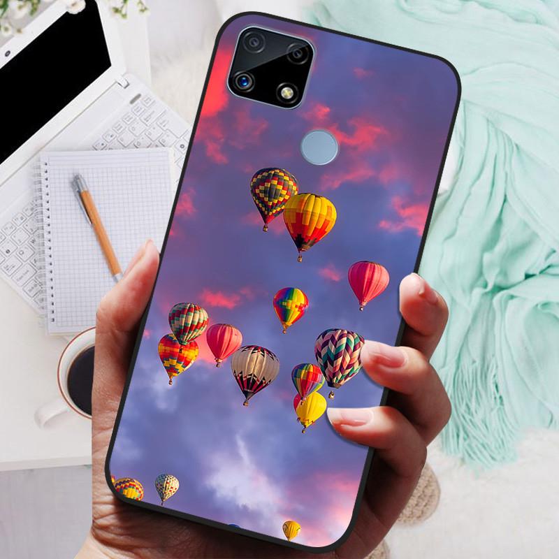 Pro Realme C25s pouzdro Soft TPU silikonový kryt na telefon pro OPPO Realme C25 pouzdro Bumper C25S RMX3195 C 25S nárazuvzdorný kryt Coque