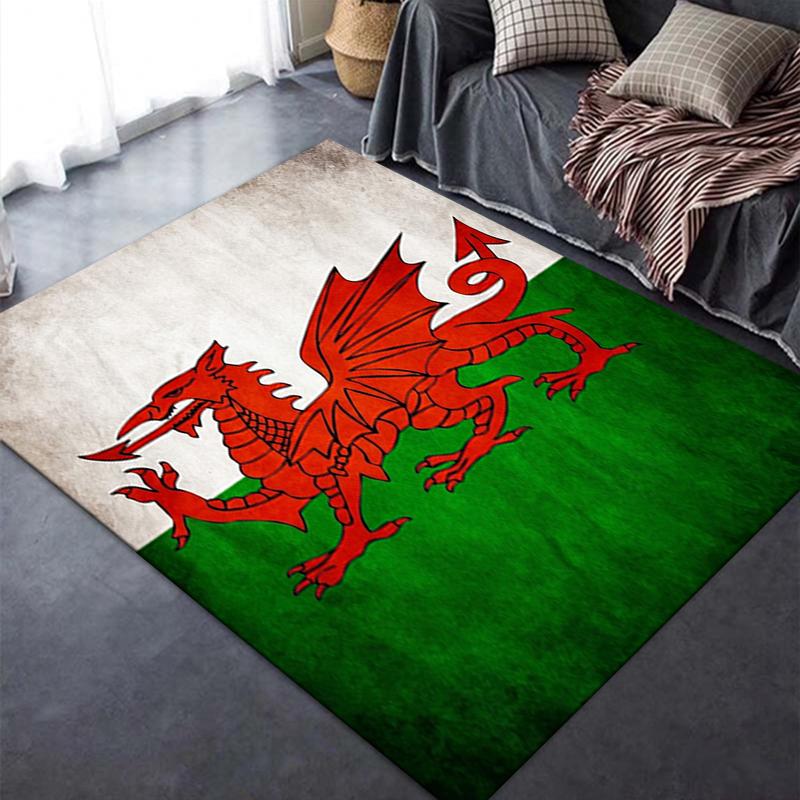 Y Ddraig Goch Carpet Rug For Living Room Bedroom Home Sofa Decorationkids Play Nonslip Floor Mat