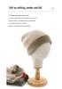 Women's Color Block Cashmere Knit Hat - Warm, Thick, Ear Protection for Outdoors