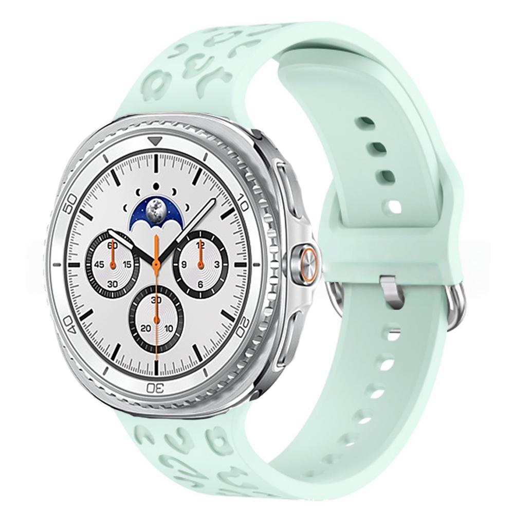 

Engraved band For Samsung Galaxy Watch 8 classic 46mm sport Silicone Leopard loop Bracelet correa Galaxy watch 8 40mm/44mm strap Galaxy watch 8 40mm мятный зеленый