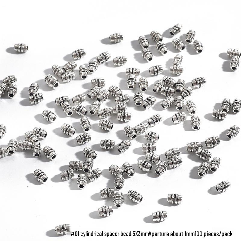 DIY Alloy Cylinder Spacer Beads & Caps for Bracelets & Necklaces