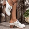 Women Shoes Hollow Out High Heeled Thick Soled Cork Wedge Women Sandals Summer Cute Slides Women Slippers Zapatos De Mujer
