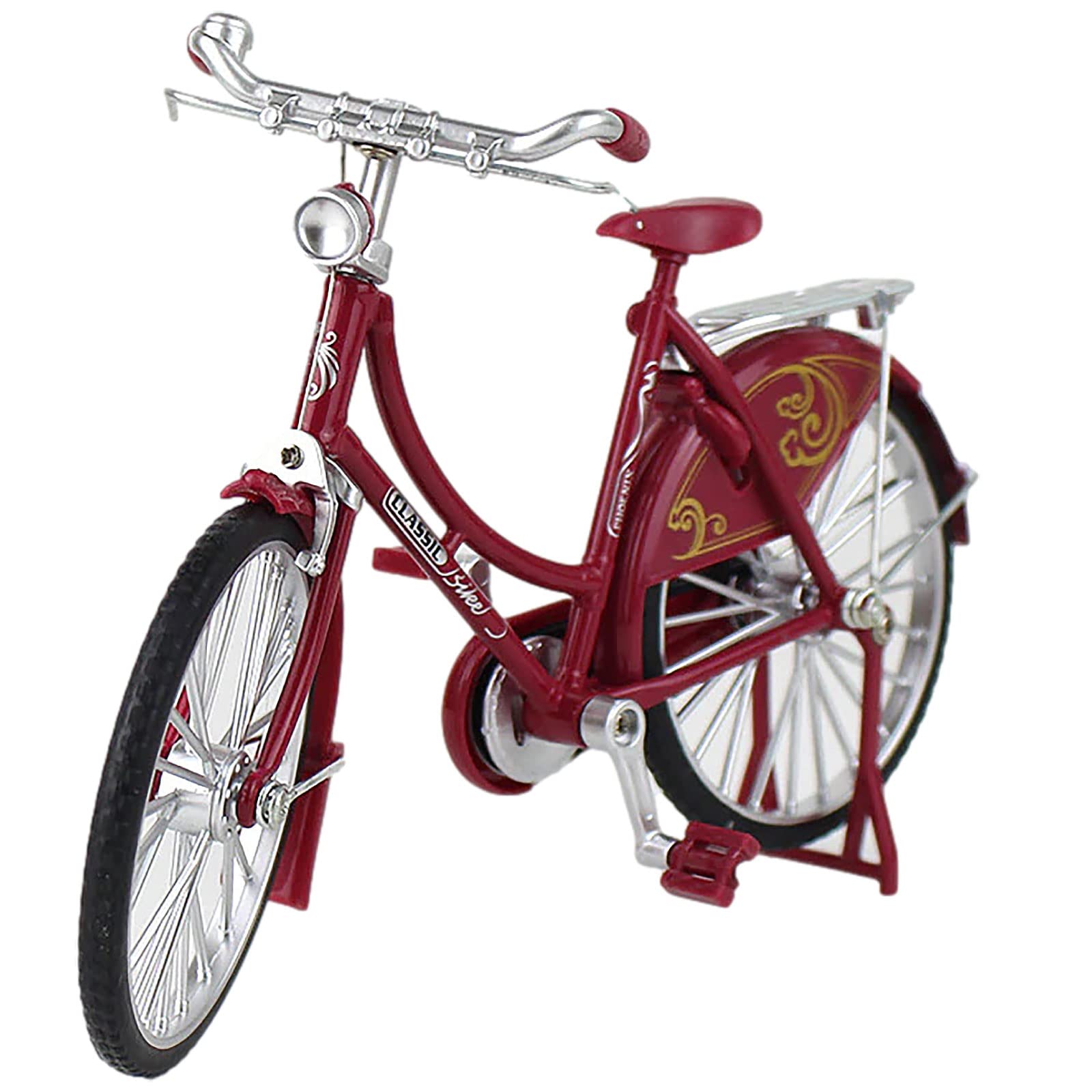 

MORYTRADE Bicycle Toy Retro Antique Showa Era Model Diecast Car 1/10 Scale Red, 6+