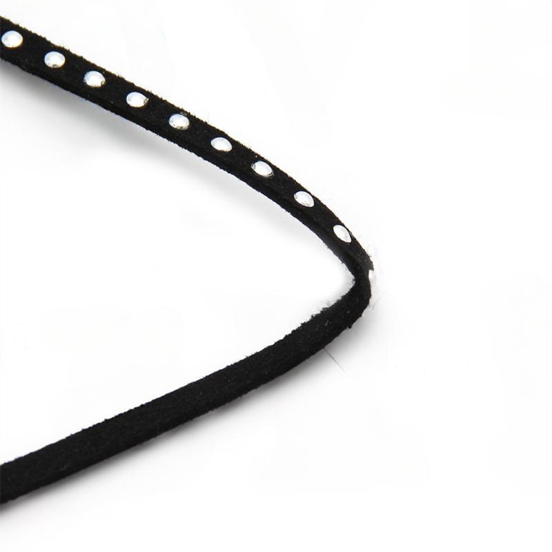 Punk Sweet Rivets Black Choker Clavicle Chain Collar Necklace Accessories For Women Gift