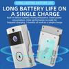 HD Wireless Video Doorbell with Optional Solar Charging Rain Cover, Ultra Long Standby, Voice Changing, Intercom Monitoring, Automatic Power Storage