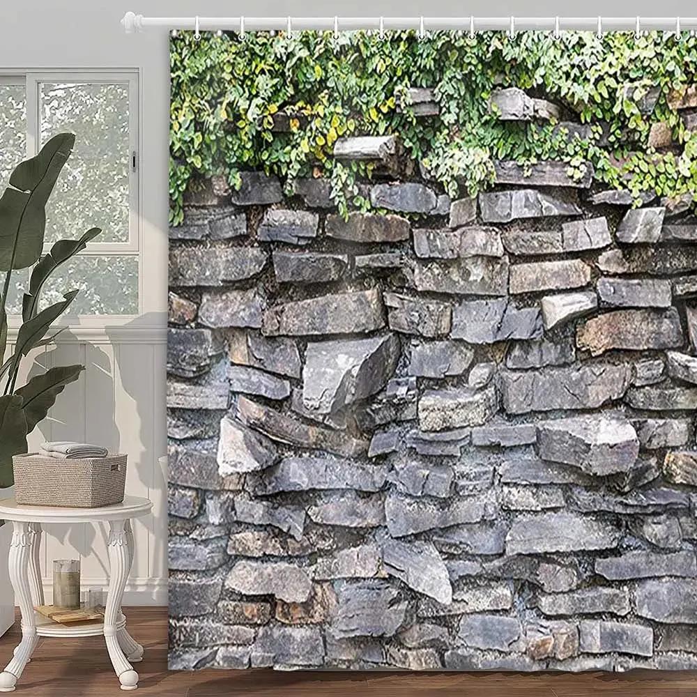 Secret Passage To Magic School Shower Curtain Brick Wall Bathroom Decoration Polyester Waterproof Fabric Bathroom Curtains Sets