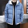 Gefütterte Jacken für den Winter Verdickte gefütterte Jacken für Herren Winter Koreanische Version des Trends Trendy Brand Lockere gefütterte Jacken mit Kapuze für Herren