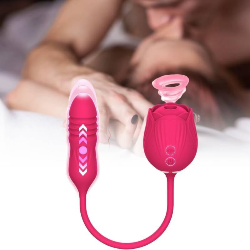 Sensual Dual-head Rose Massager For Women Eco-friendly Silicone Adult Toy