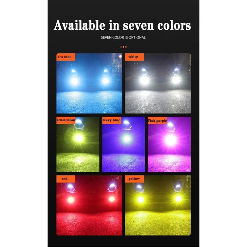 

2 шт. двойной цвет + мигающий светодиодный противотуманный фонарь H1 H3 H7 H11 H8 HB3 HB4 881 H27 супер яркий 30 Вт 6000LM автомобильный объектив противотуманный фонарь 12 В 880/881/H27-Strobe жёлтый