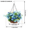 1 Pcs Flower Basket 1.75m/5.74ft Cloth Metal Hooks